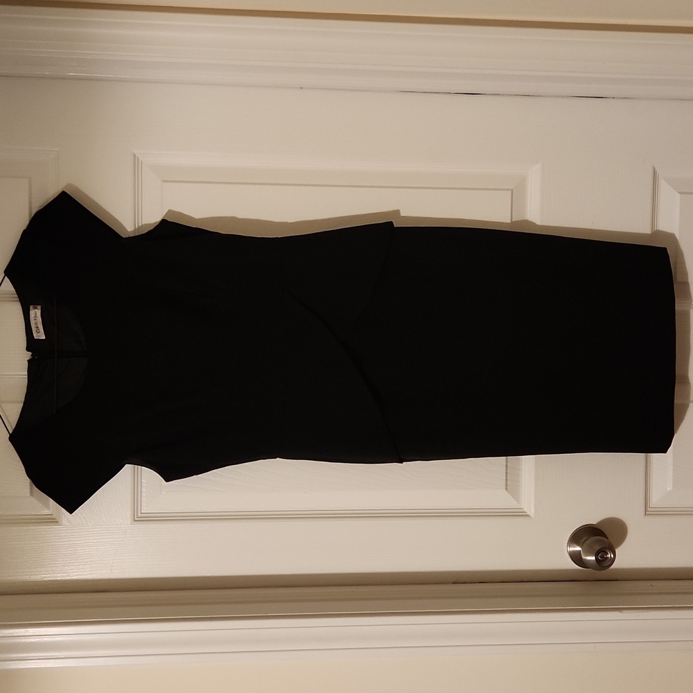 Calvin Klein Peplum Classic Black Dress XS